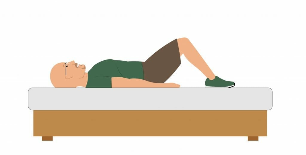Knee exercises - Laying towel/pillow squeezes step 1