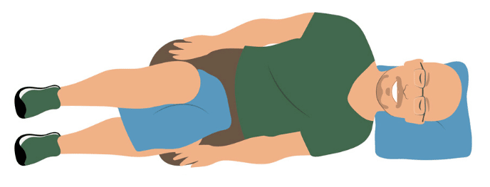 Maintain good sleep posture with pillow between the legs