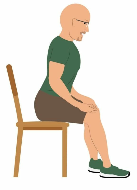 Correct way to stand using knees
