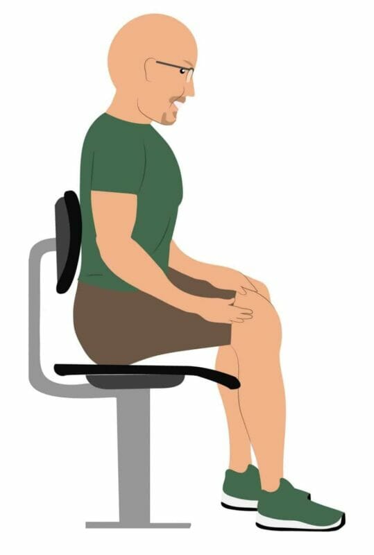 Raising from too low a surface can cause knee pain