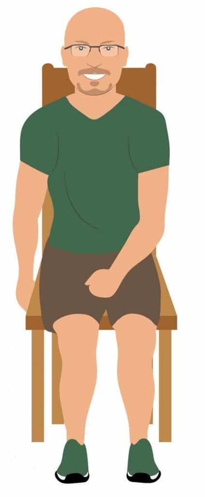 Chair stretch exercise to relief pinched nerve