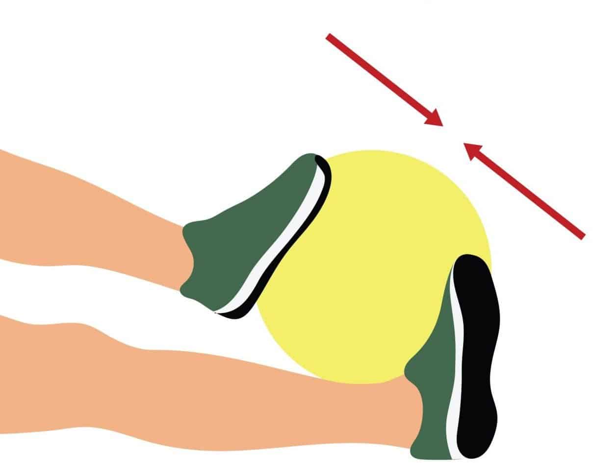 Vertical ball squeeze feet