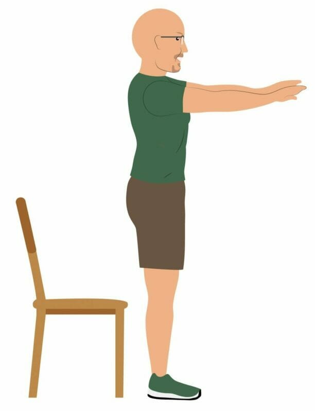 sit to stand: stand position