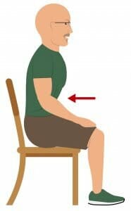 Seated pelvic tilts with Ab squeeze