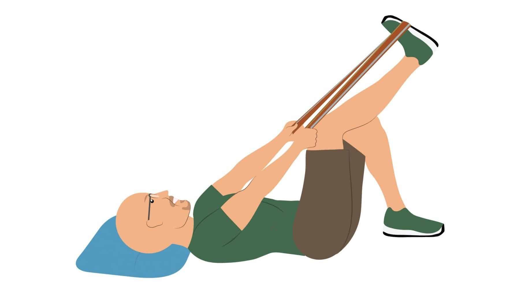 Hamstring stretch for pain in the back of knee