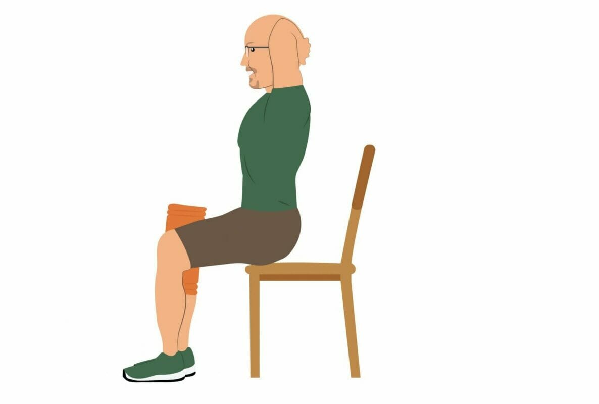 Seated Rotation to relieve back pain from golfing