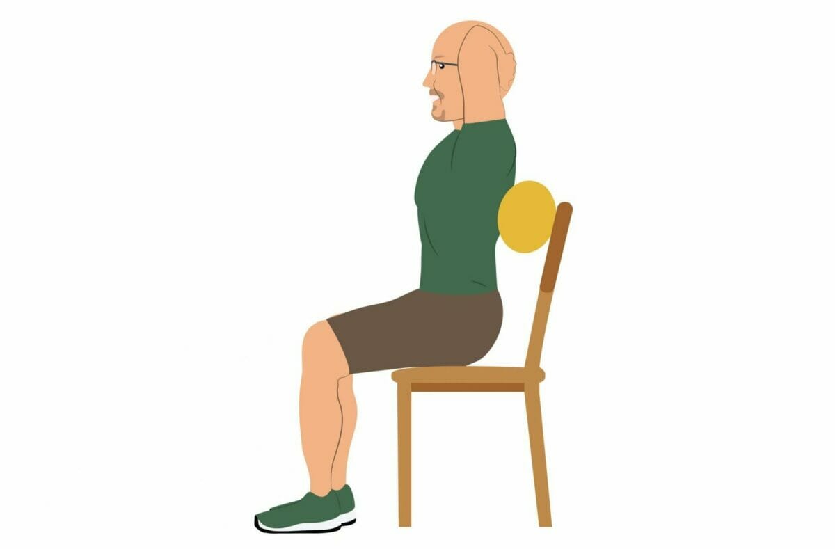 Seated Back Bends helps in back pain from golfing