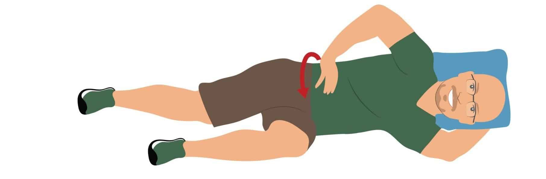 Hip opener exercise is excellent for back pain caused by golfing