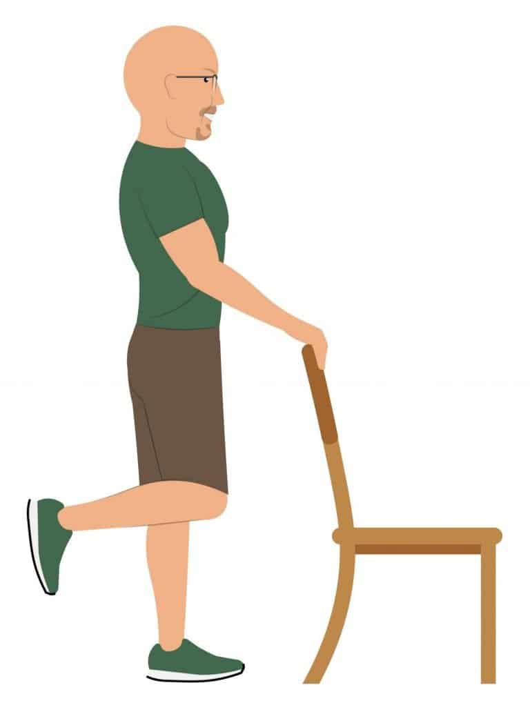 Single Leg balance exercise for pulled hamstring recovery