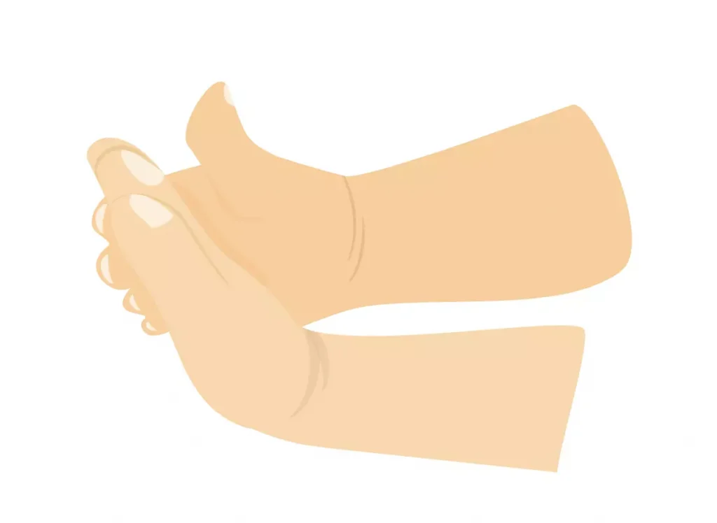 Wrist flexor for elbow bursitis