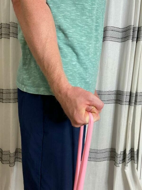 wrist flexion with resistance band 1