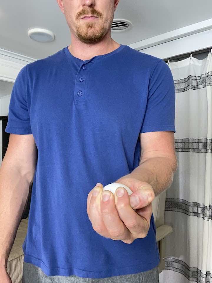 Exercise for stiffed elbow:Grip Squeeze