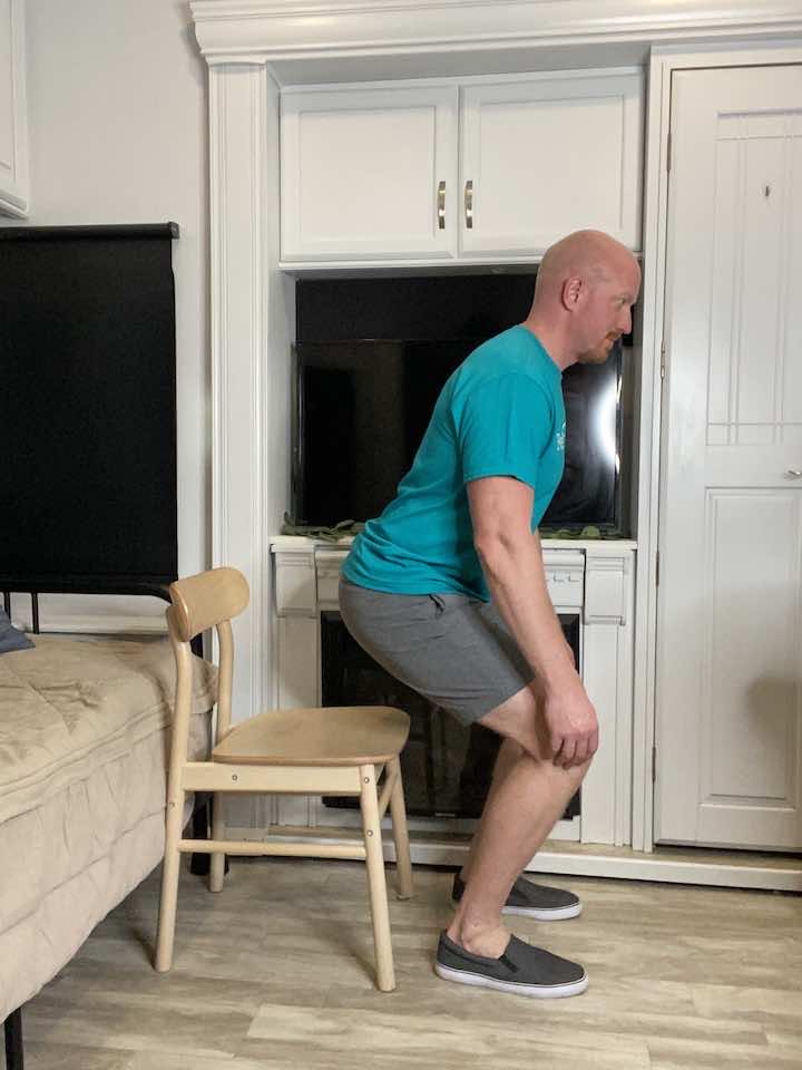 sit to stand exercise step 2