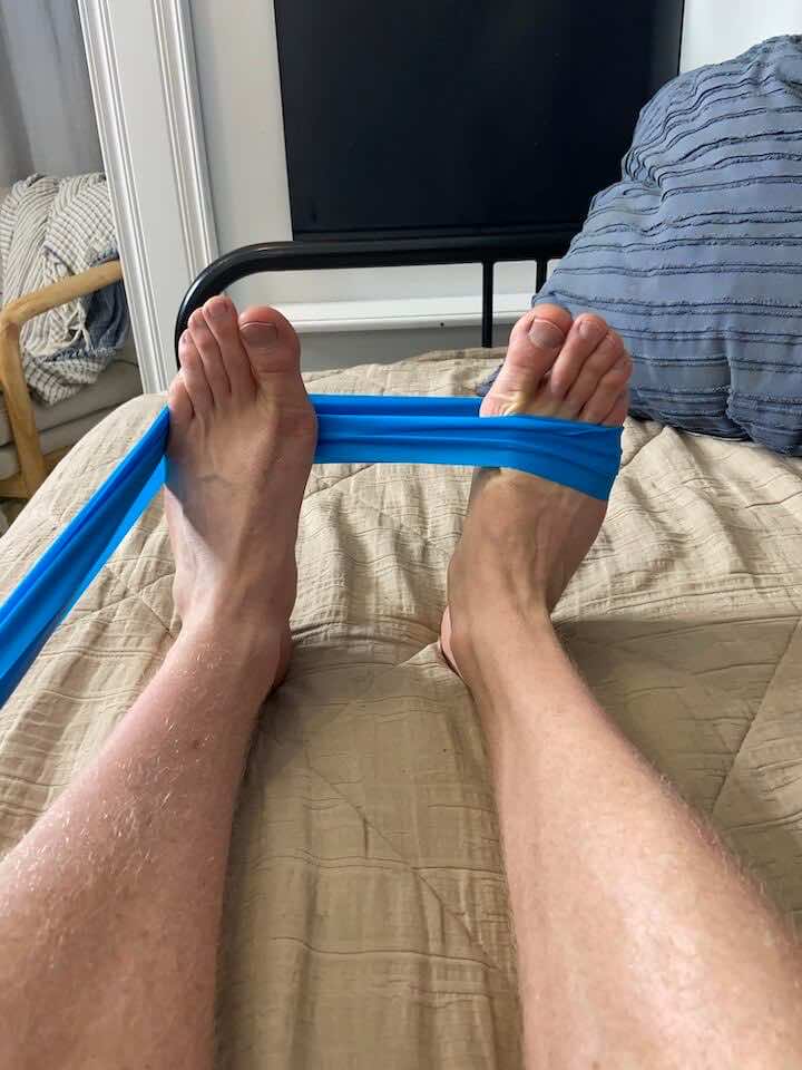 ankle eversion with resistance band 2