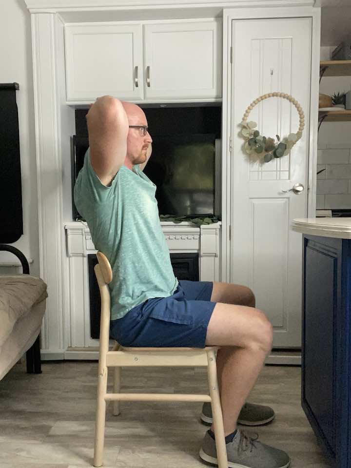 Back Extension with a Chair step 1
