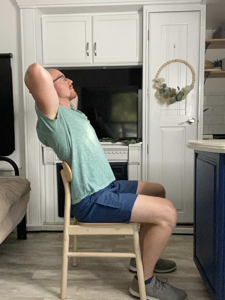 Back Extension with a Chair step 2
